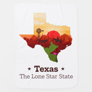 Texas The Lone Star State Baby Blanket