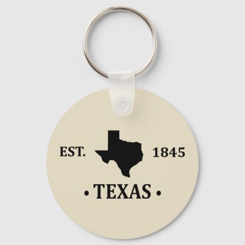 texas the lone star state contour keychain