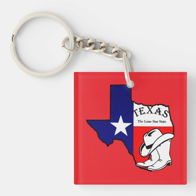 Texas, The Lone Star State, Keychain (Front)