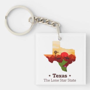 Texas The Lone Star State Keychain
