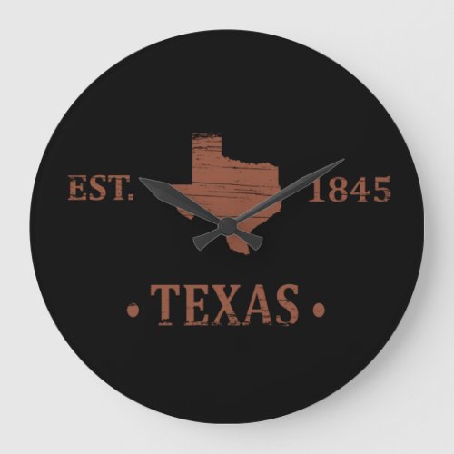 texas the lone star state large clock