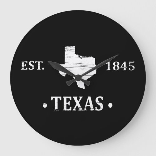 texas the lone star state large clock