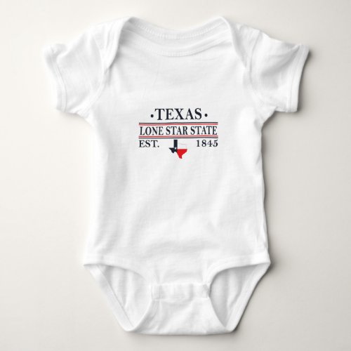 texas the lone star state map contour baby bodysuit