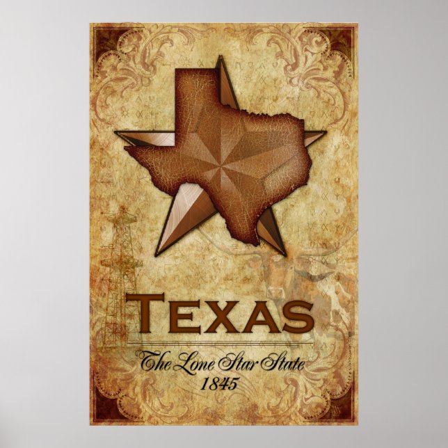 Texas - The Lone Star State Poster (Front)