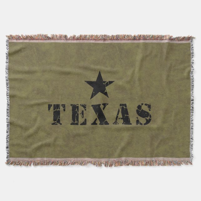 Texas, the Lone Star State Throw Blanket (Front)