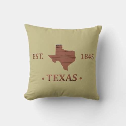 texas the lone star state throw pillow