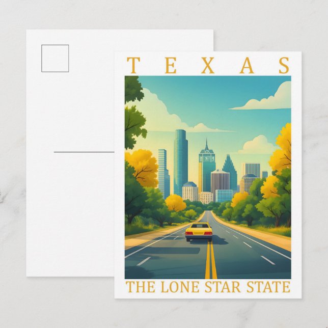 Texas the Lone Star State USA Travel Place Postcard (Front/Back)