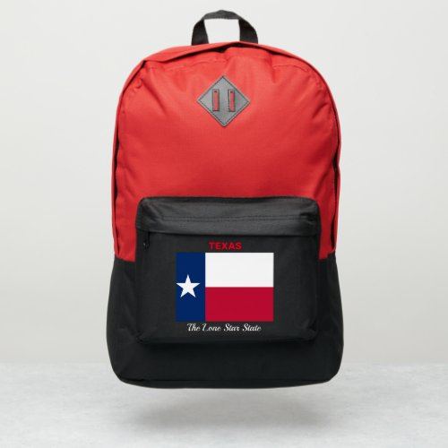 TEXAS The Lone Star State Your Script or Name Port Authority Backpack