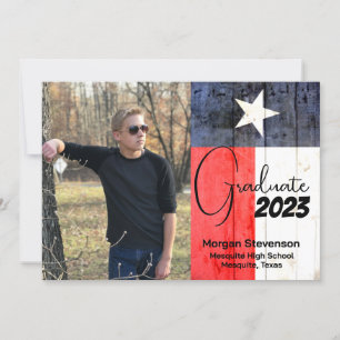 Texas Themed Photo Graduation Announcement
