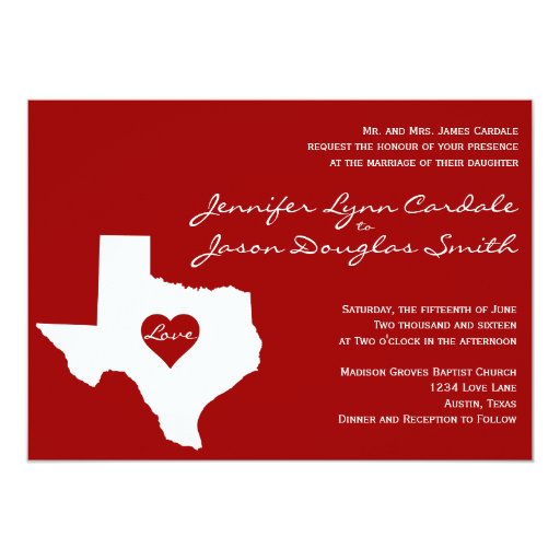 Texas Wedding Invitations 7