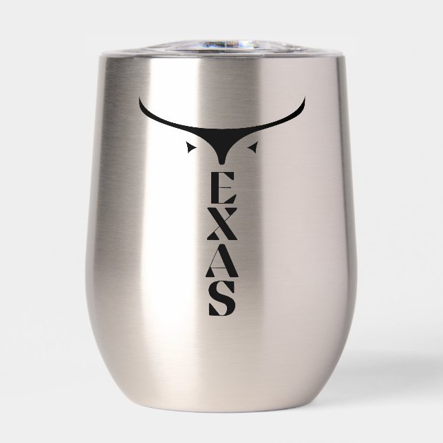 TEXAS  THERMAL WINE TUMBLER (Front)