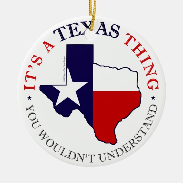 Texas Thing Ceramic Ornament (Front)
