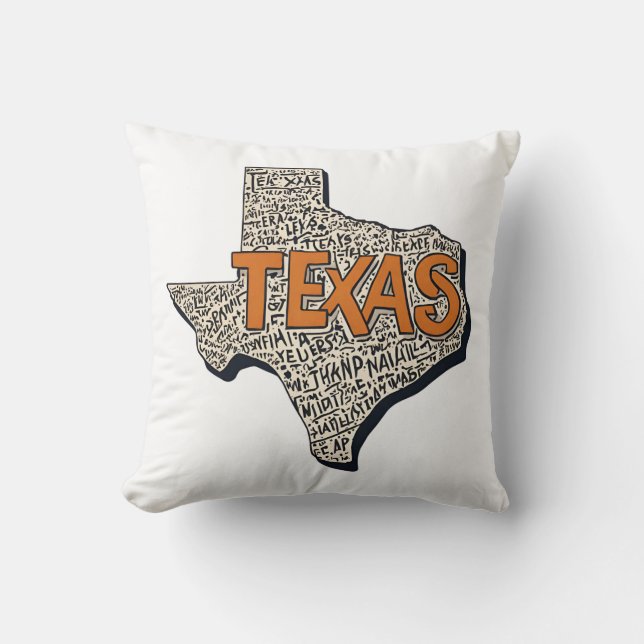 Texas Throw Pillow (Front)