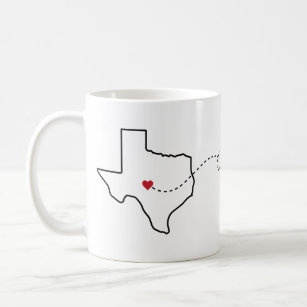 Texas to California - Heart2Heart Coffee Mug