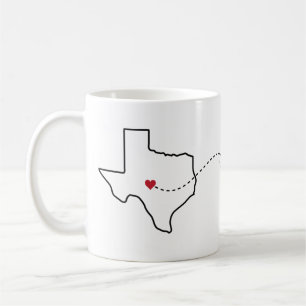 Texas to Michigan - Heart2Heart Coffee Mug