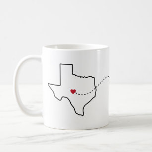 Texas to Michigan - Heart2Heart Coffee Mug