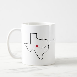 Texas to Pennsylvania - Heart2Heart Coffee Mug