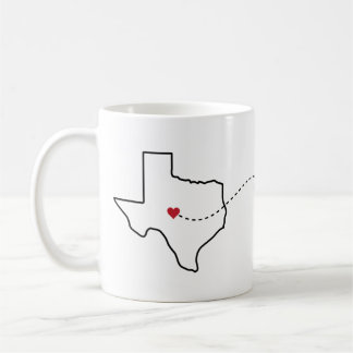Texas to Rhode Island - Heart2Heart Coffee Mug