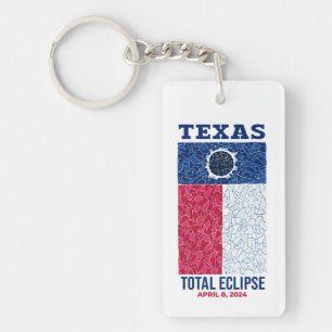 Texas Total Eclipse Acrylic Keychain