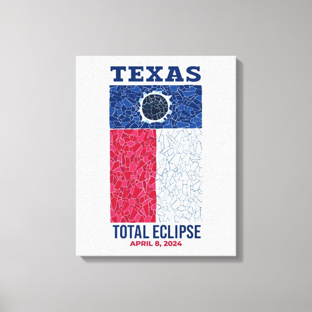 Texas Total Eclipse Canvas Print (Front)
