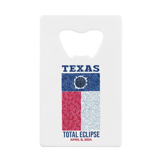 Texas Total Eclipse Credit Card Bottle Opener (Front)