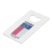 Texas Total Eclipse Credit Card Bottle Opener (Front Angled)