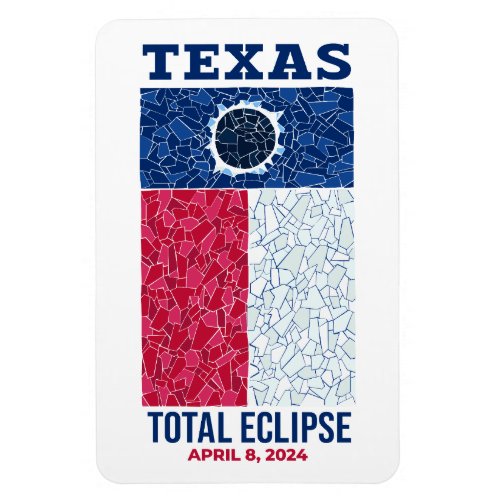 Texas Total Eclipse Flexible Photo Magnet