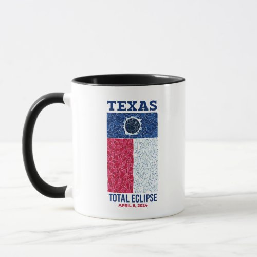 Texas Total Eclipse Mug Colored Handle Mug