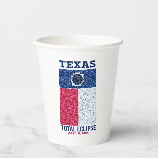Texas Total Eclipse Paper Cups (Front)