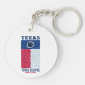 Texas Total Eclipse Round Keychain (Back)