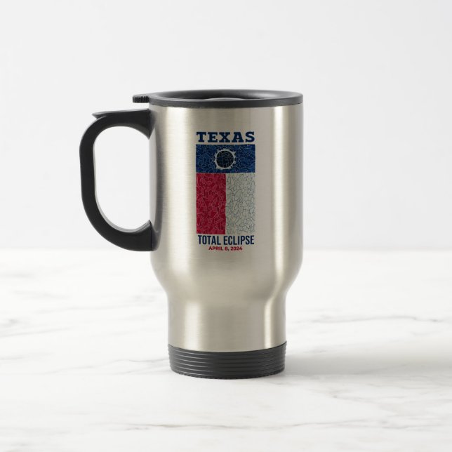 Texas Total Eclipse Travel Tumbler Travel Mug (Left)