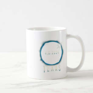 Texas Total Solar Eclipse 2024 Blue April 8 Men Wo Coffee Mug