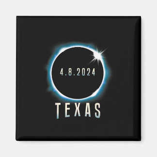 Texas Total Solar Eclipse 2024 Blue April 8 Men Wo Magnet