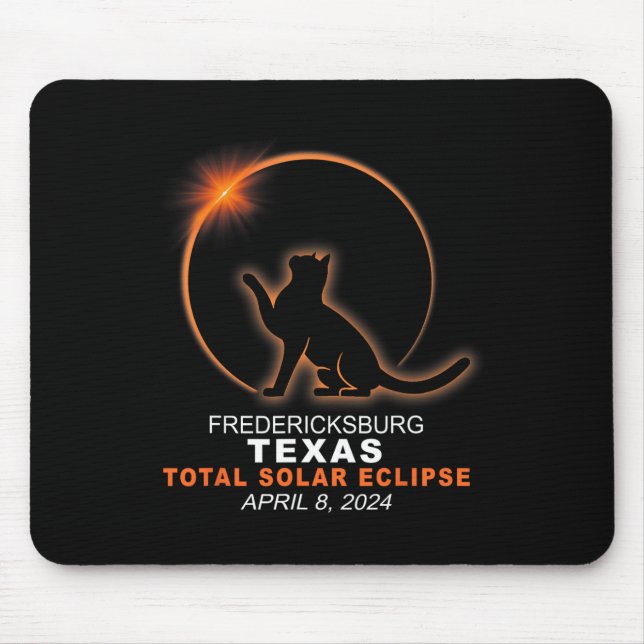 Texas Total Solar Eclipse 2024  Mouse Pad (Front)