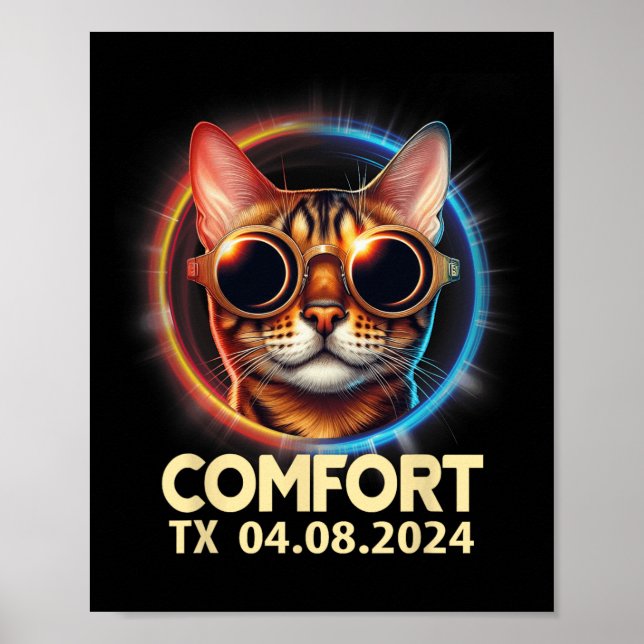 Texas Total Solar Eclipse 2024  Poster (Front)
