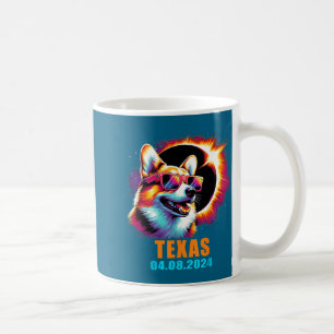 Texas Total Solar Eclipse Corgi Illustration Coffee Mug