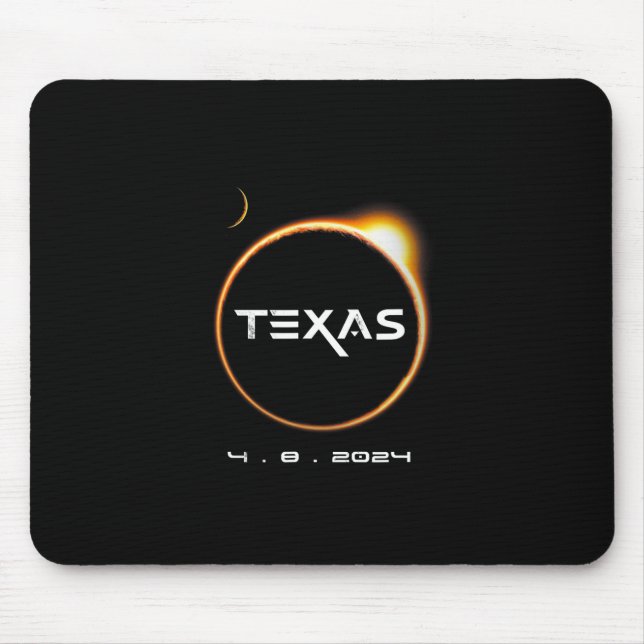 Texas Totality 4.08.2024 Total Solar Eclipse 2024  Mouse Pad (Front)