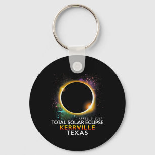 Texas Totality Total Solar Eclipse April 8 2024 Keychain
