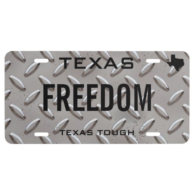 Texas Tough Freedom License Plate (Front)