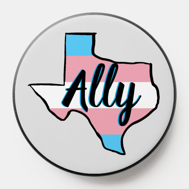 Texas Trans Pride Ally Flag PopSocket (Popsocket)