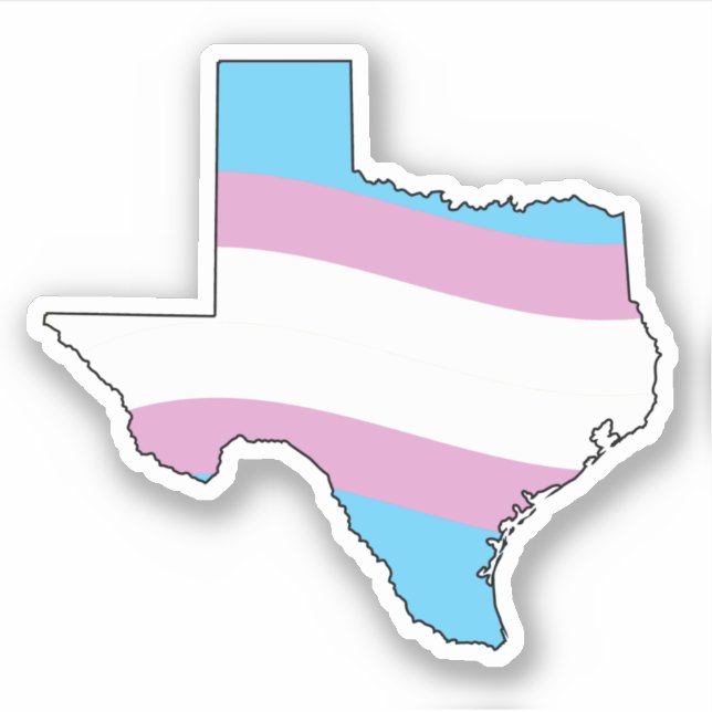 Texas Trans Pride Sticker (Front)