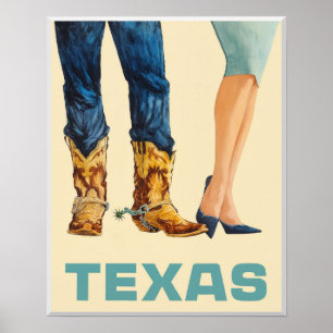 Texas travel poster