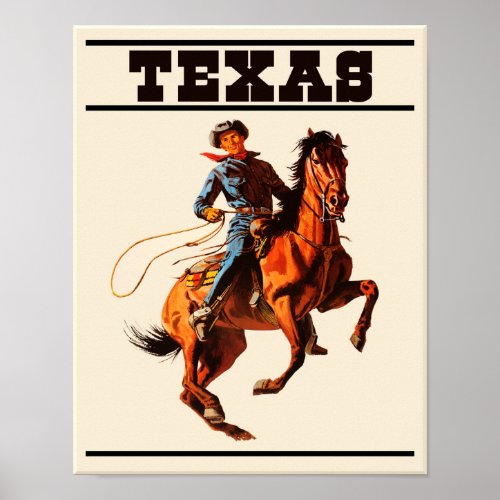 Texas travel poster