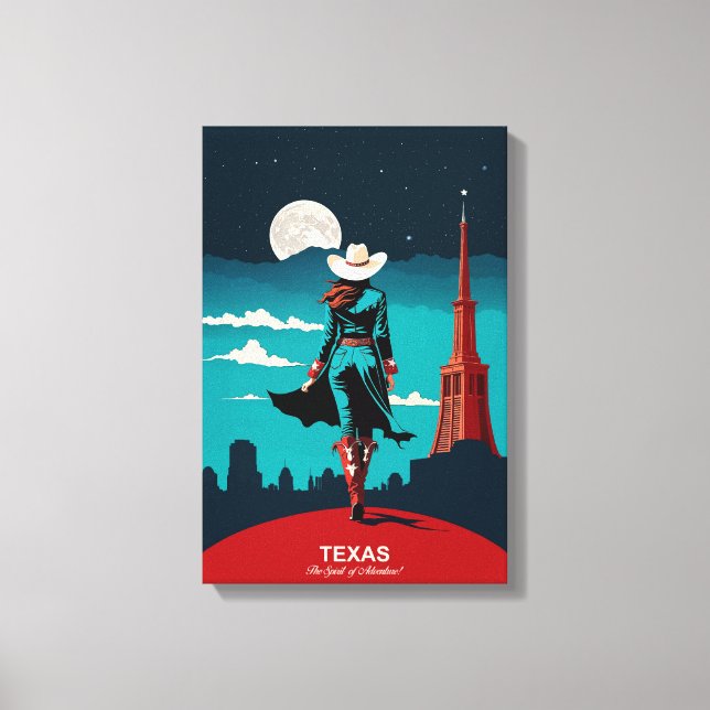 Texas Travel: The Spirit of Adventure Canvas Print (Front)