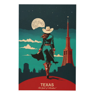 Texas Travel: The Spirit of Adventure Wood Art