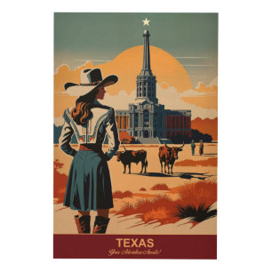 Texas Travel: Your Adventure Awaits Wood Wall Art