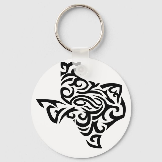 Texas Tribal Art Keychain (Front)