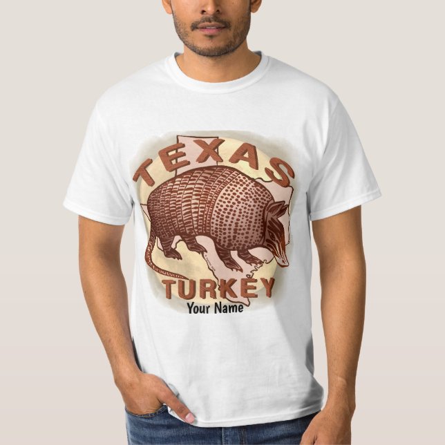 Texas Turkey Armadillo T-Shirt (Front)