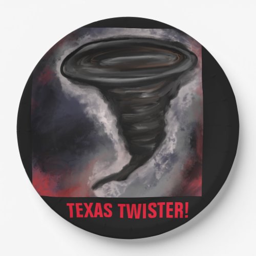 TEXAS TWISTER PAPER PLATES