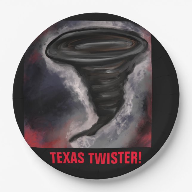 TEXAS TWISTER PAPER PLATES (Front)